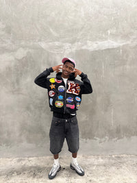 PATCHY ZIP (BLACK) view 2