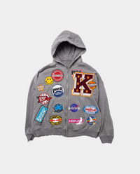 PATCHY ZIP (GREY) view 1
