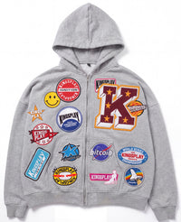 PATCHY ZIP (GREY) view 1