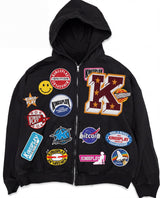 PATCHY ZIP (BLACK)